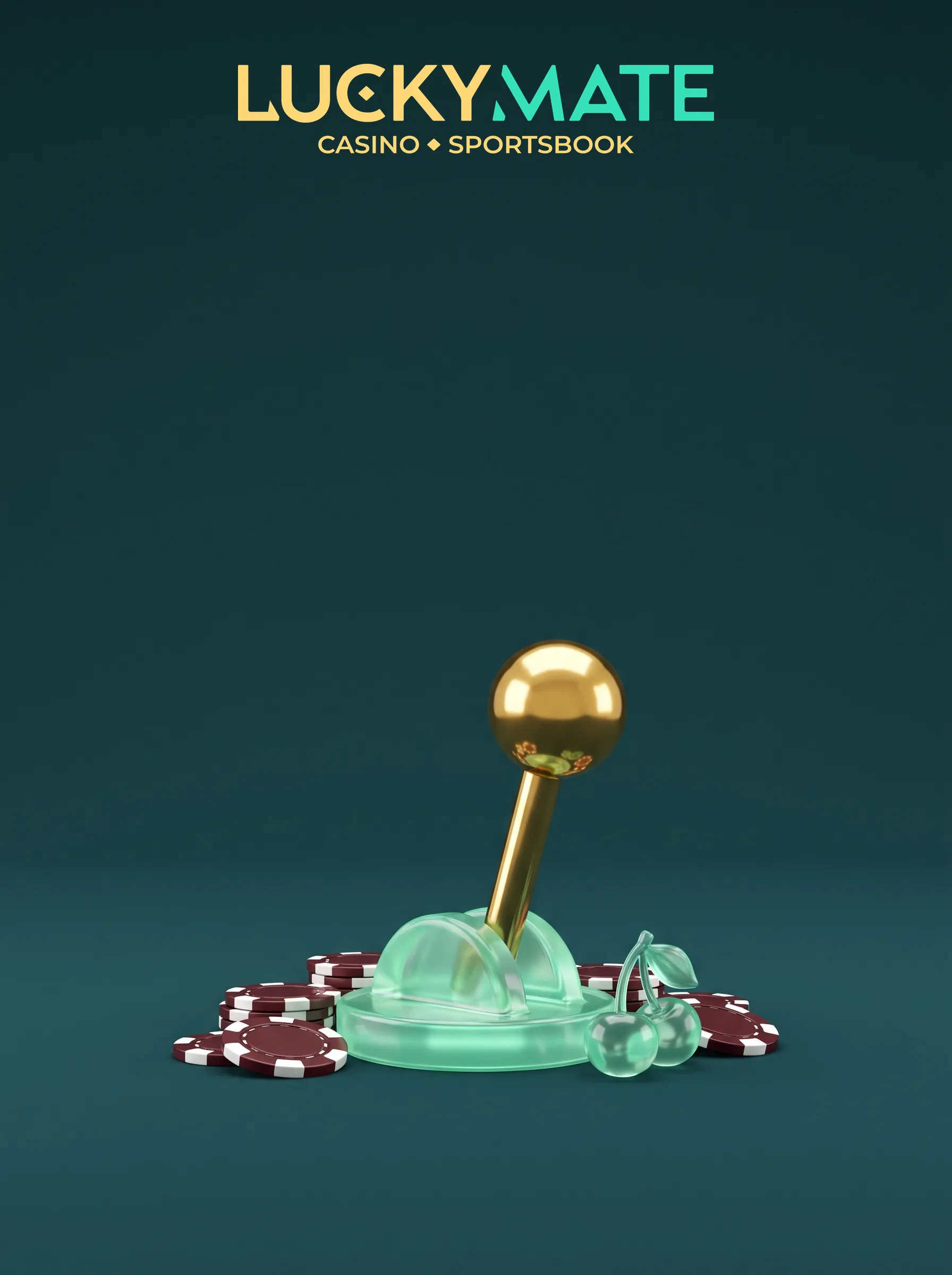 Mint and gold LuckyMate slot illustration